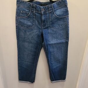 Calvin Klein Jeans Capri Cropped Denim Mid-rise Size 8 / 32 Mid Wash